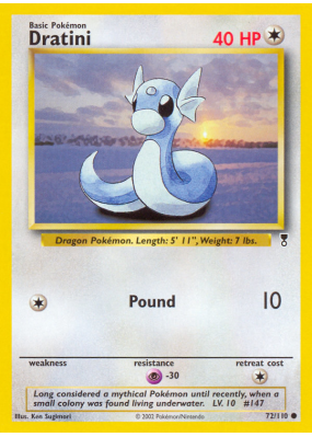 Carte Pokémon Dratini 72/110 Commune Legendary Collection