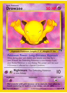 Carte Pokémon Drowzee 73/110 Commune Legendary Collection