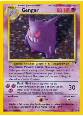 Carte Pokémon Gengar 11/110 Holographique Legendary Collection