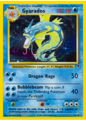 Carte Pokémon Gyarados 12/110 Holographique Legendary Collection