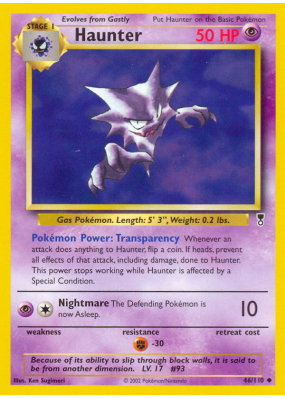 Carte Pokémon Haunter 46/110 Peu commune Legendary Collection