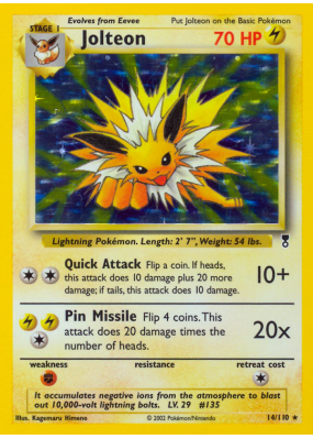 Carte Pokémon Jolteon 14/110 Holographique Legendary Collection