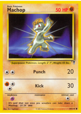 Carte Pokémon Machop 79/110 Commune Legendary Collection