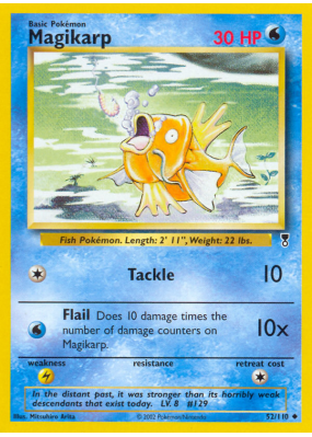 Carte Pokémon Magikarp 52/110 Peu commune Legendary Collection