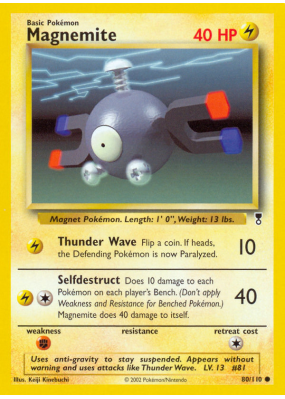 Carte Pokémon Magnemite 80/110 Commune Legendary Collection