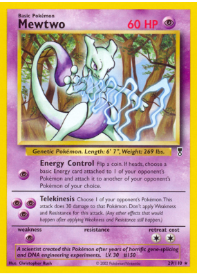 Carte Pokémon Mewtwo 29/110 Rare Legendary Collection