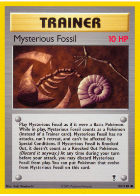 Carte Pokémon Mysterious Fossil 109/110 Commune Legendary Collection