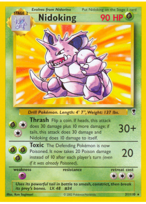 Carte Pokémon Nidoking 31/110 Rare Legendary Collection