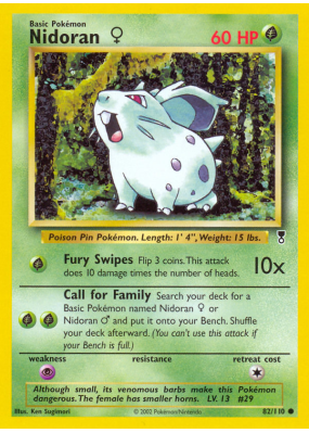 Carte Pokémon Nidoran ♀ 82/110 Commune Legendary Collection