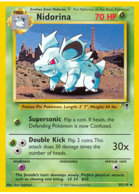 Carte Pokémon Nidorina 55/110 Peu commune Legendary Collection