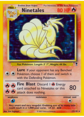 Carte Pokémon Ninetales 17/110 Holographique Legendary Collection
