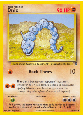Carte Pokémon Onix 84/110 Commune Legendary Collection