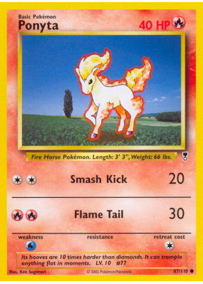 Carte Pokémon Ponyta 87/110 Commune Legendary Collection