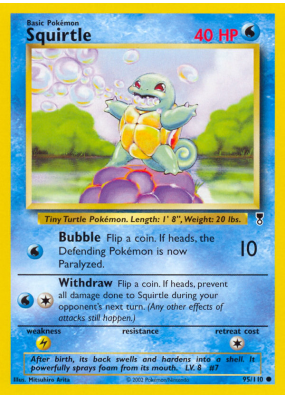 Carte Pokémon Squirtle 95/110 Commune Legendary Collection