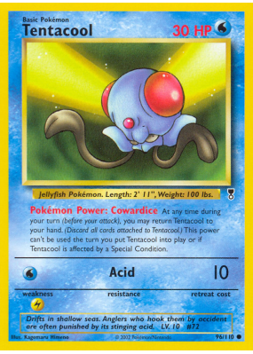 Carte Pokémon Tentacool 96/110 Commune Legendary Collection