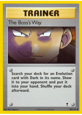Carte Pokémon The Boss's Way 105/110 Peu commune Legendary Collection