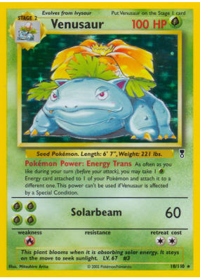 Carte Pokémon Venusaur 18/110 Holographique Legendary Collection
