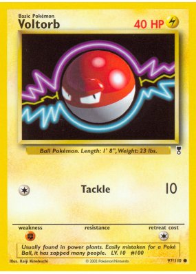 Carte Pokémon Voltorb 97/110 Commune Legendary Collection