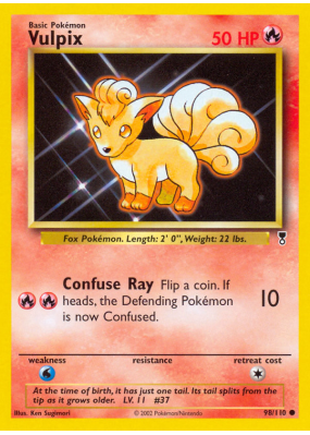 Carte Pokémon Vulpix 98/110 Commune Legendary Collection