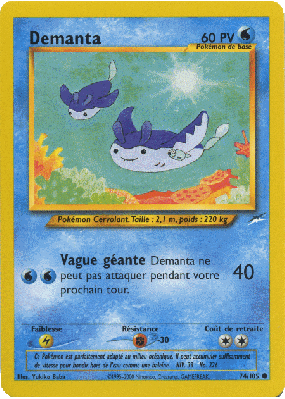 Carte Pokémon Demanta 74/105 Commune Neo Destiny