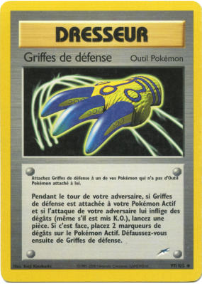 Carte Pokémon Griffes de défense 97/105 Peu commune Neo Destiny