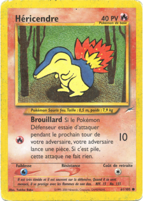 Carte Pokémon Héricendre 61/105 Commune Neo Destiny
