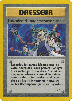 Carte Pokémon L'invention du faux professeur Chen 94/105 Rare Neo Destiny
