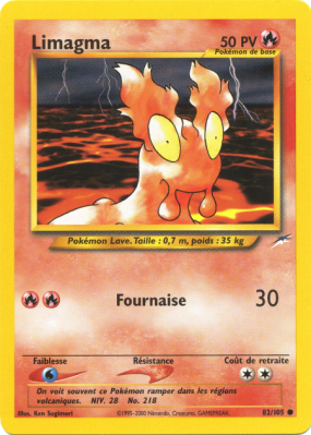 Carte Pokémon Limagma 82/105 Commune Neo Destiny