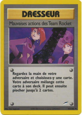 Carte Pokémon Mauvaises actions des Team Rocket 103/105 Peu commune Neo Destiny