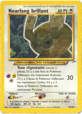 Carte Pokémon Noarfang brillant 110/105 Ultra Rare Neo Destiny