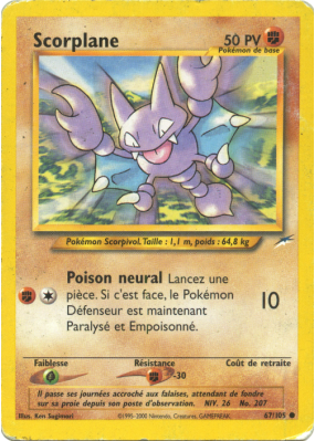 Carte Pokémon Scorplane 67/105 Commune Neo Destiny