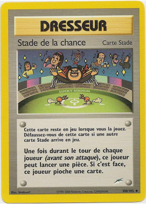 Carte Pokémon Stade de la chance 100/105 Peu commune Neo Destiny