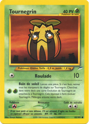 Carte Pokémon Tournegrin 83/105 Commune Neo Destiny