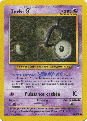 Carte Pokémon Zarbi V 89/105 Commune Neo Destiny
