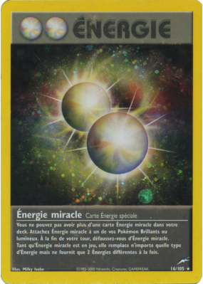 Carte Pokémon Énergie miracle 16/105 Holographique Neo Destiny