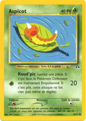 Carte Pokémon Aspicot 70/75 Commune Neo Discovery