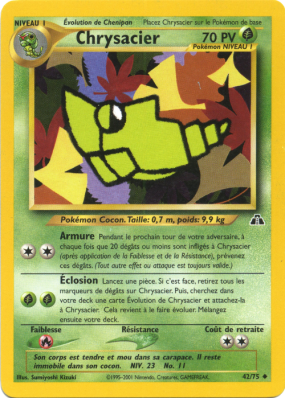 Carte Pokémon Chrysacier 42/75 Peu commune Neo Discovery