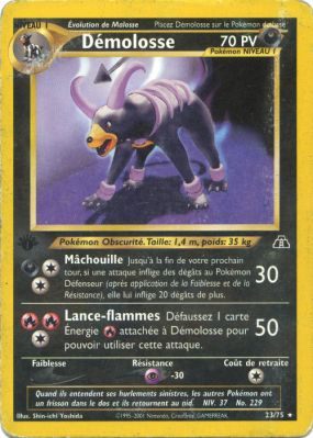 Carte Pokémon Démolosse 23/75 Rare Neo Discovery