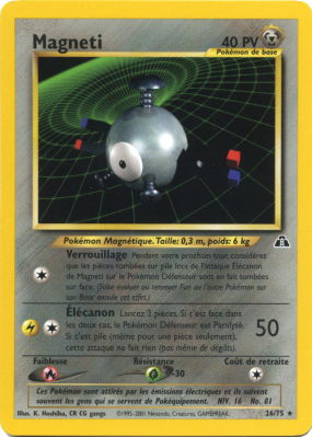 Carte Pokémon Magneti 26/75 Rare Neo Discovery