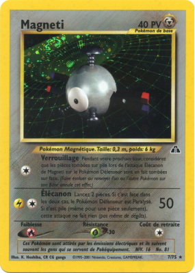 Carte Pokémon Magneti 7/75 Holographique Neo Discovery