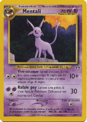 Carte Pokémon Mentali 20/75 Rare Neo Discovery