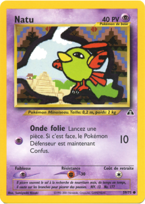 Carte Pokémon Natu 59/75 Commune Neo Discovery