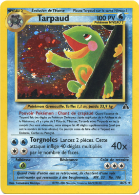 Carte Pokémon Tarpaud 8/75 Holographique Neo Discovery