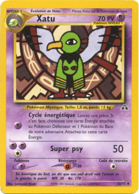 Carte Pokémon Xatu 52/75 Peu commune Neo Discovery