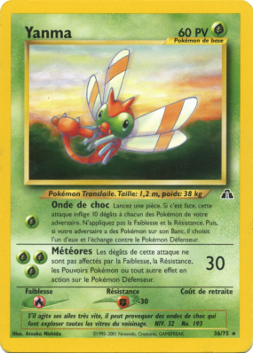 Carte Pokémon Yanma 36/75 Rare Neo Discovery