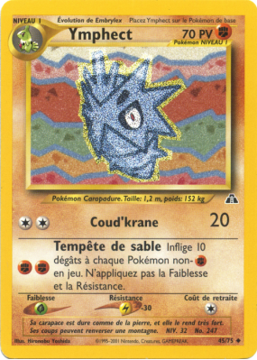 Carte Pokémon Ymphect 45/75 Peu commune Neo Discovery
