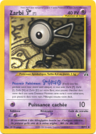 Carte Pokémon Zarbi F 48/75 Peu commune Neo Discovery