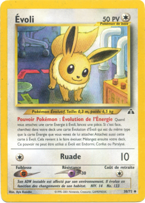 Carte Pokémon Évoli 38/75 Peu commune Neo Discovery