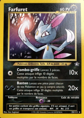 Carte Pokémon Farfuret 25/111 Rare Neo Genesis