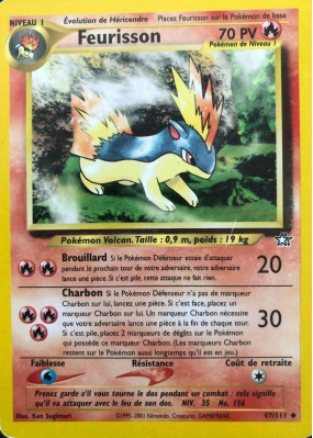 Carte Pokémon Feurisson 47/111 Peu commune Neo Genesis
